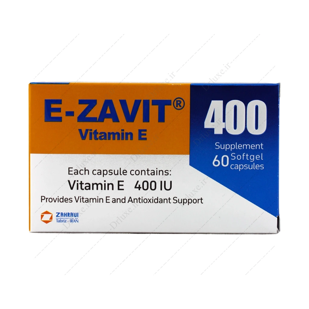 کپسول ای زاویت 400 واحد ویتامین ای زهراوی 50 عدد